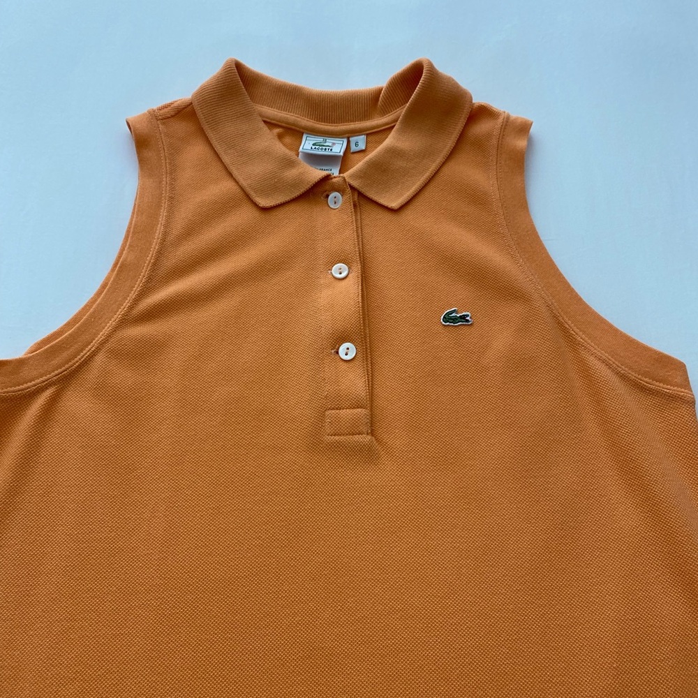 LACOSTE Orange Sleeveless Mini Dress